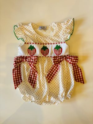 Baby Girl Cotton Strawberry Romper