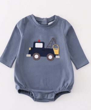 Boy Grey Crane applique