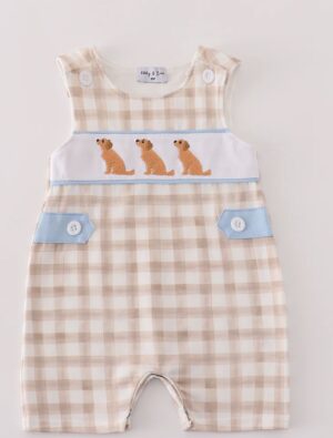 Boy Puppy Gingham Jonjon