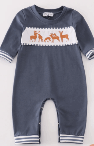Blue Deer Romper